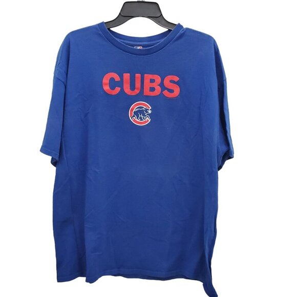 MLB Genuine Merchandise Blue Chicago Cubs Baseball Graphic Tee‎ Men's Unisex 2XL - Picture 1 of 4